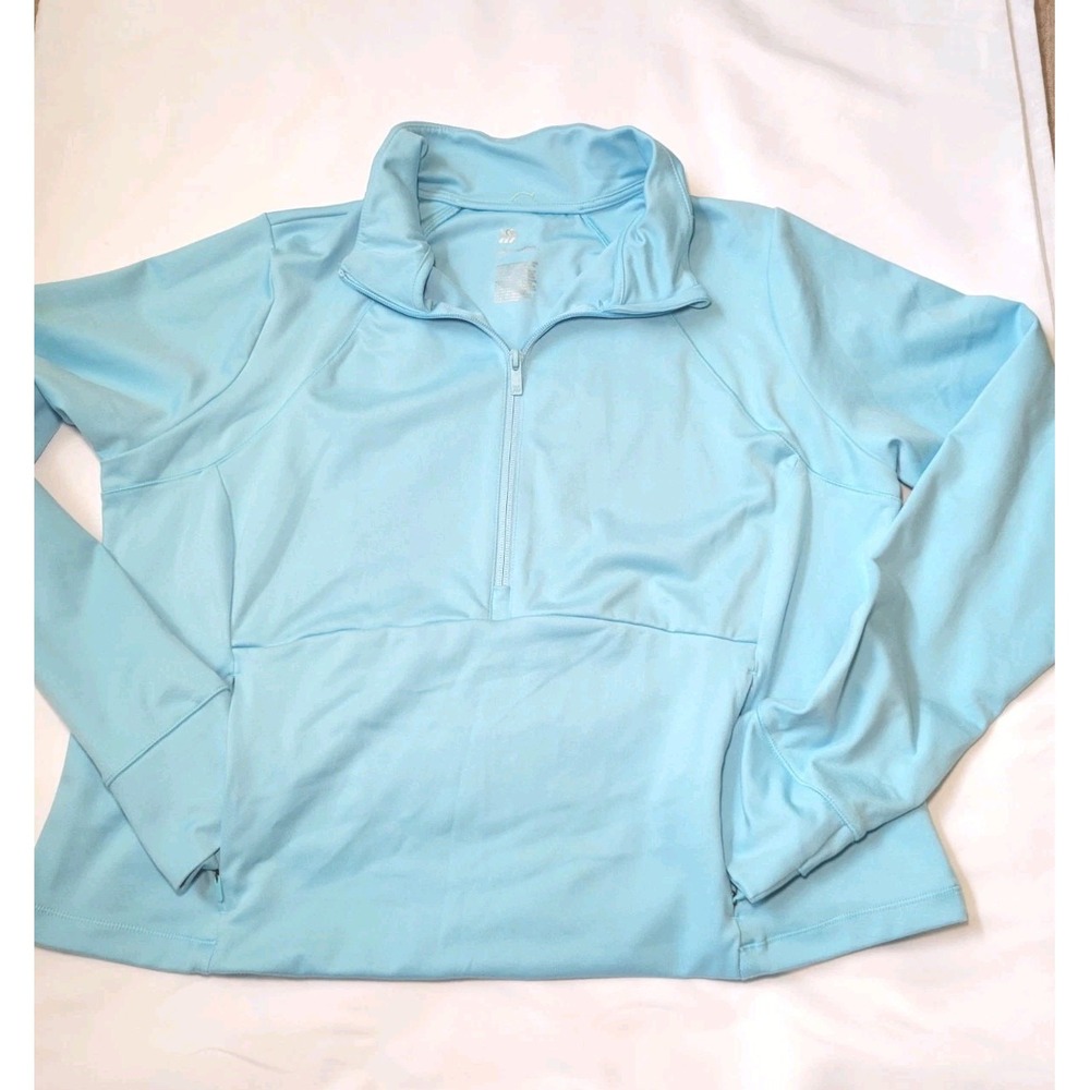 All in Motion Full Zip Jacket Athletic Running Thumb Holes Light Blue Size XL - Picture 8 of 11